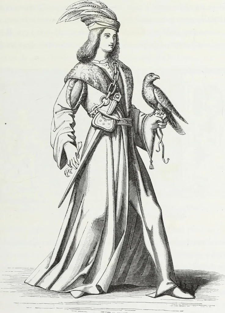 An illustration from Mœurs, usages et costumes au moyen âge : et à l'époque de la renaissance, 1874, leaf 238
