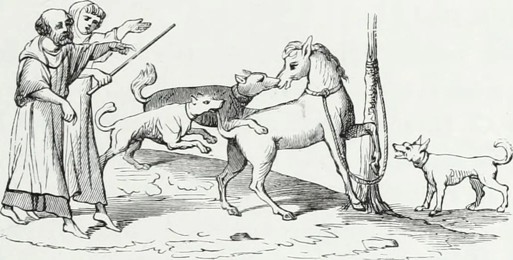 An illustration from Mœurs, usages et costumes au moyen âge : et à l'époque de la renaissance, 1874, leaf 262