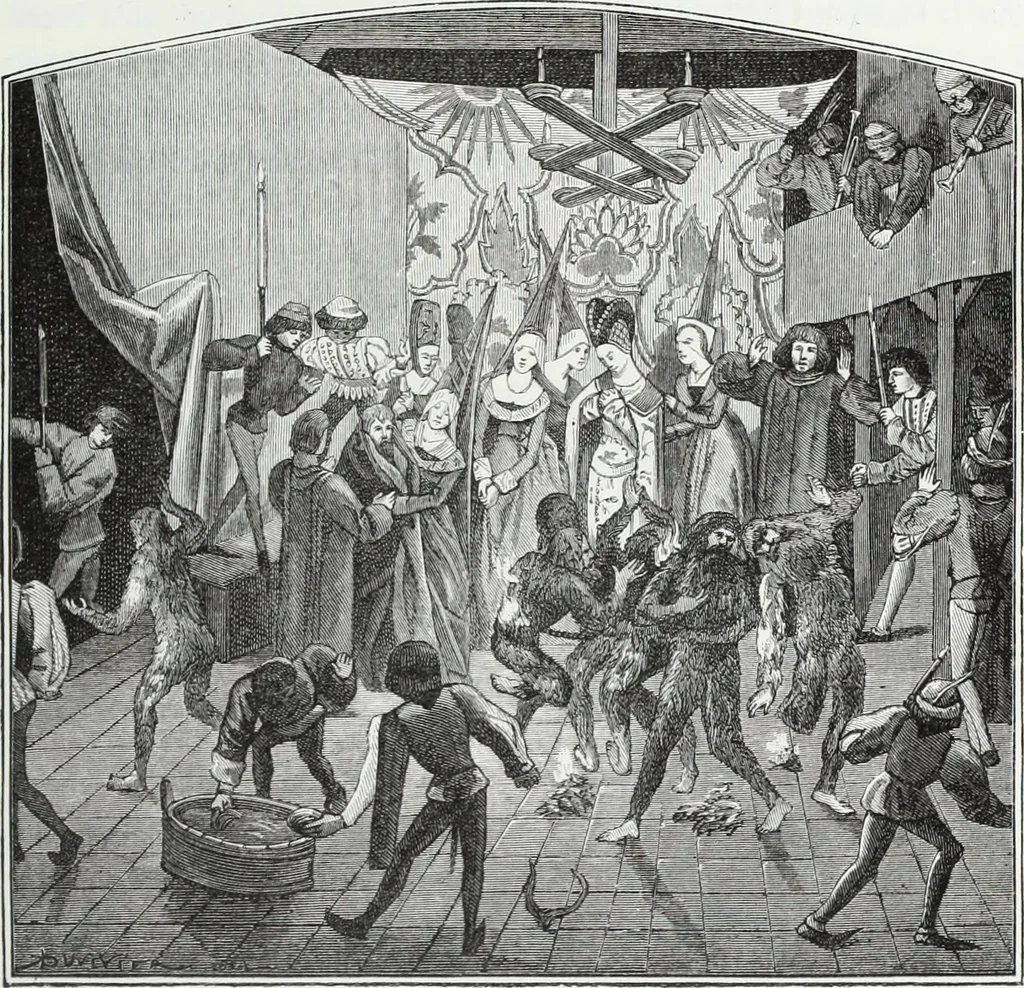 An illustration from Mœurs, usages et costumes au moyen âge : et à l'époque de la renaissance, 1874, leaf 296