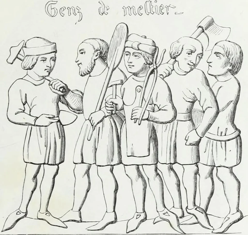 An illustration from Mœurs, usages et costumes au moyen âge : et à l'époque de la renaissance, 1874, leaf 328