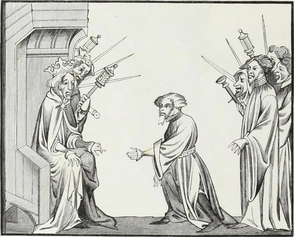 An illustration from Mœurs, usages et costumes au moyen âge : et à l'époque de la renaissance, 1874, leaf 33