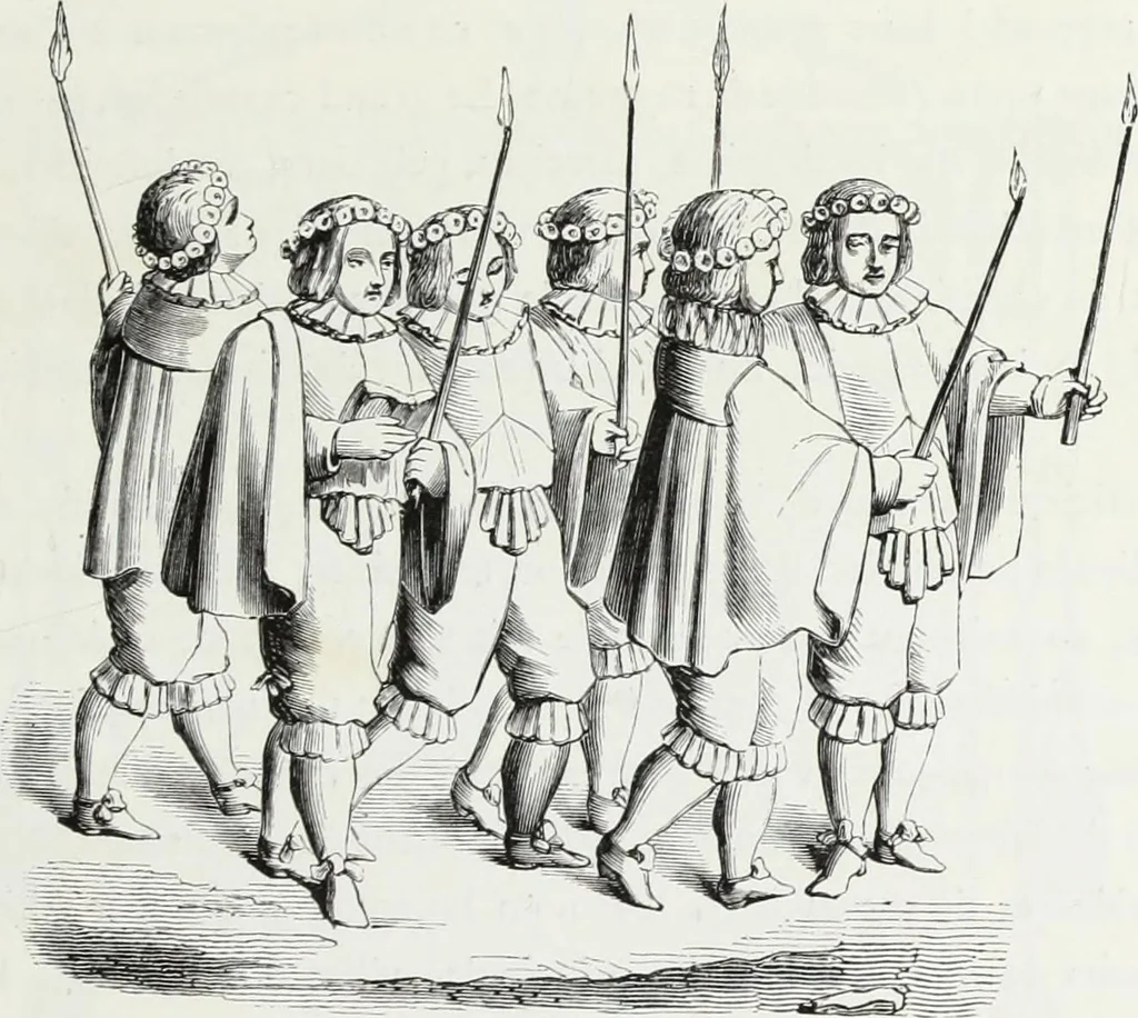 An illustration from Mœurs, usages et costumes au moyen âge : et à l'époque de la renaissance, 1874, leaf 340