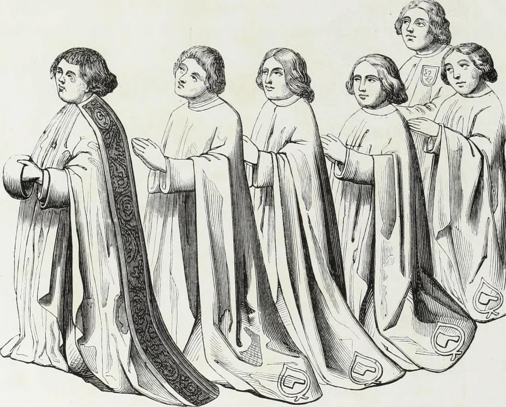 An illustration from Mœurs, usages et costumes au moyen âge : et à l'époque de la renaissance, 1874, leaf 355