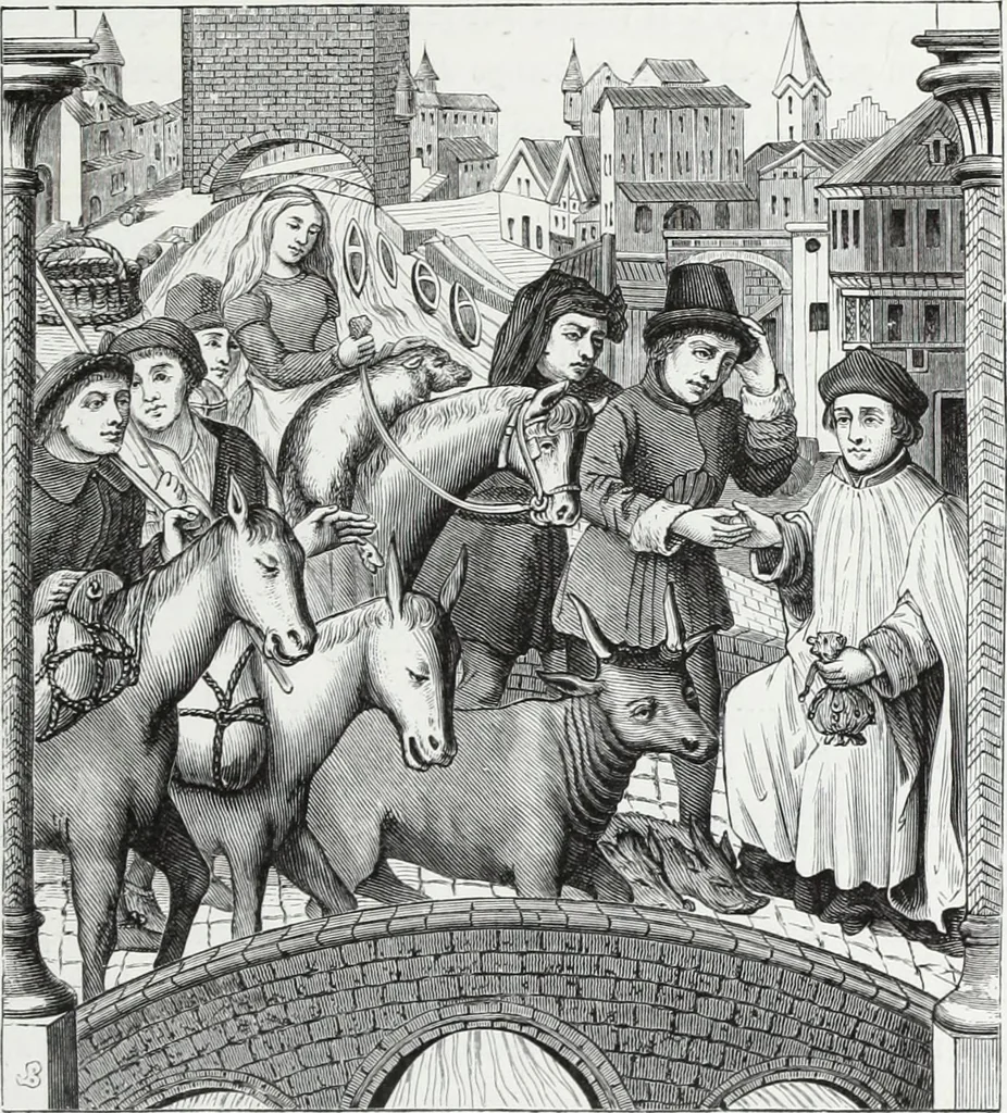 An illustration from Mœurs, usages et costumes au moyen âge : et à l'époque de la renaissance, 1874, leaf 374