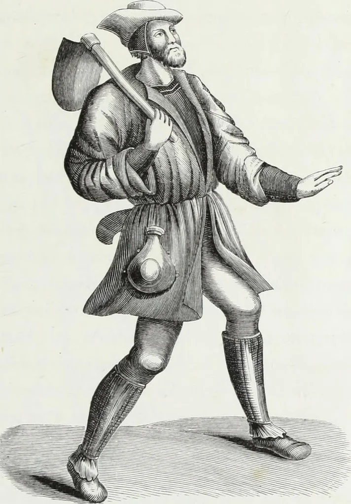 An illustration from Mœurs, usages et costumes au moyen âge : et à l'époque de la renaissance, 1874, leaf 38