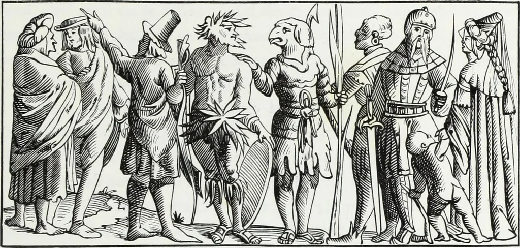 An illustration from Mœurs, usages et costumes au moyen âge : et à l'époque de la renaissance, 1874, leaf 406