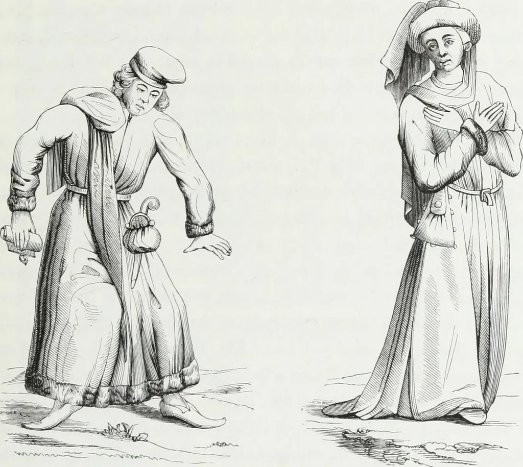 An illustration from Mœurs, usages et costumes au moyen âge : et à l'époque de la renaissance, 1874, leaf 438