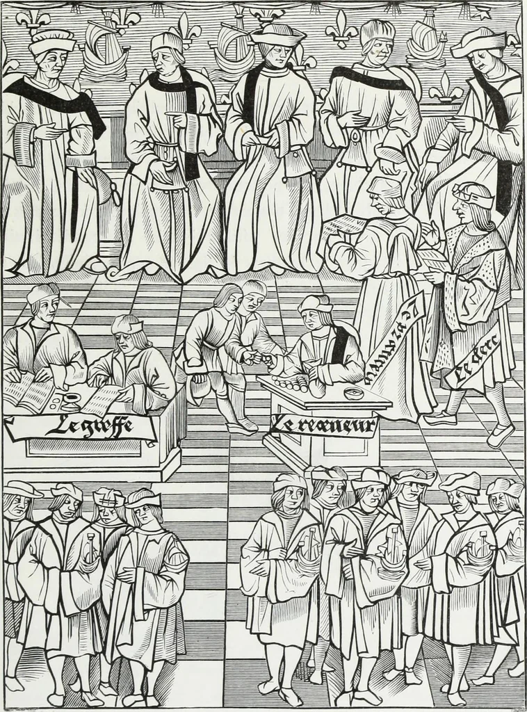 An illustration from Mœurs, usages et costumes au moyen âge : et à l'époque de la renaissance, 1874, leaf 442