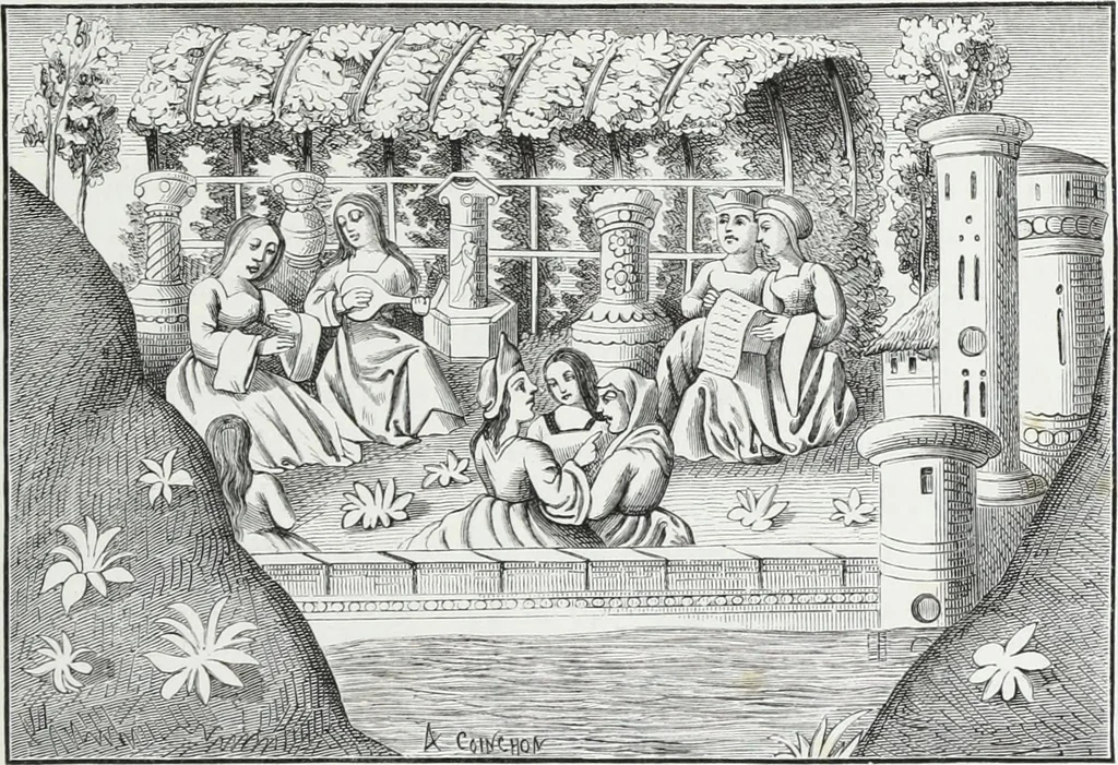 An illustration from Mœurs, usages et costumes au moyen âge : et à l'époque de la renaissance, 1874, leaf 446