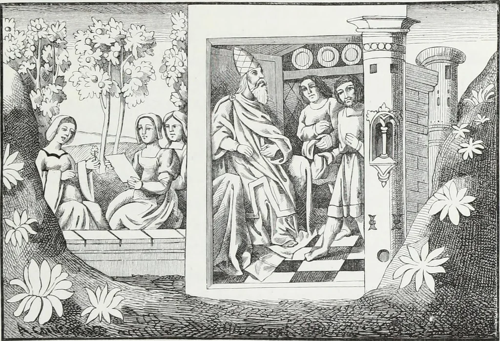 An illustration from Mœurs, usages et costumes au moyen âge : et à l'époque de la renaissance, 1874, leaf 448