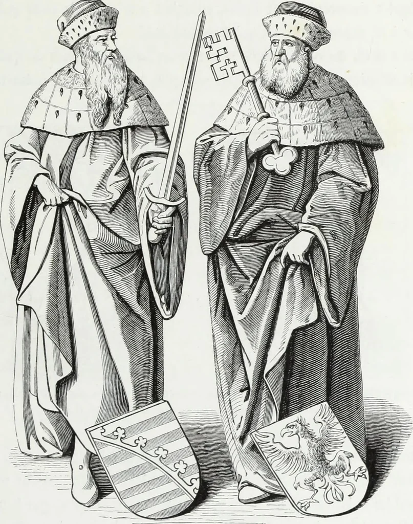 An illustration from Mœurs, usages et costumes au moyen âge : et à l'époque de la renaissance, 1874, leaf 458