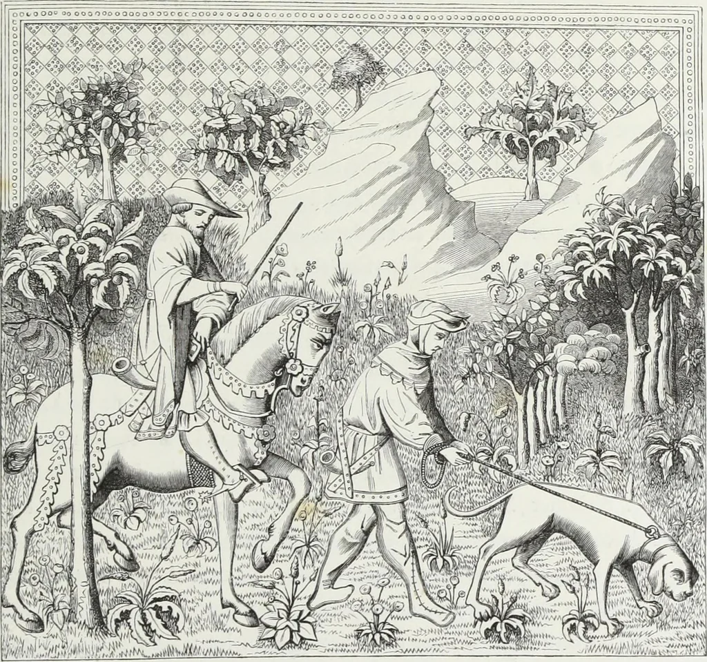 An illustration from Mœurs, usages et costumes au moyen âge : et à l'époque de la renaissance, 1874, leaf 50