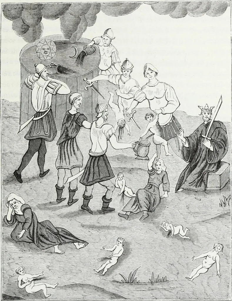 An illustration from Mœurs, usages et costumes au moyen âge : et à l'époque de la renaissance, 1874, leaf 506