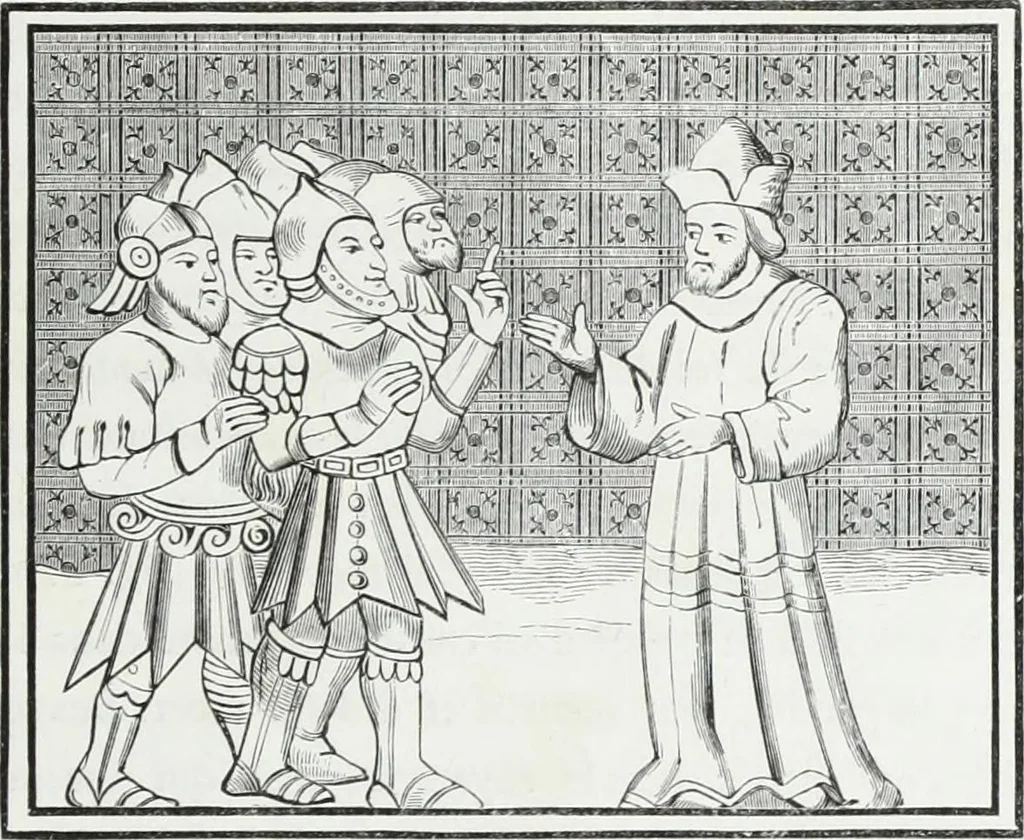 An illustration from Mœurs, usages et costumes au moyen âge : et à l'époque de la renaissance, 1874, leaf 508