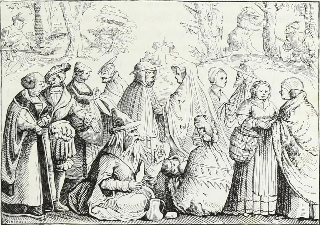An illustration from Mœurs, usages et costumes au moyen âge : et à l'époque de la renaissance, 1874, leaf 532