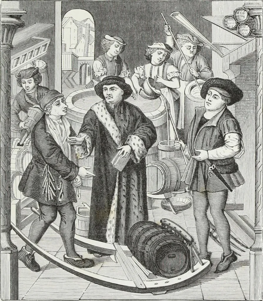 An illustration from Mœurs, usages et costumes au moyen âge : et à l'époque de la renaissance, 1874, leaf 56