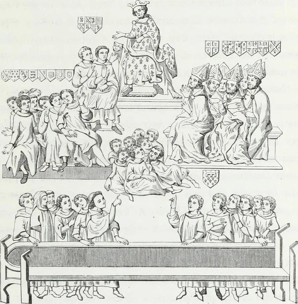 An illustration from Mœurs, usages et costumes au moyen âge : et à l'époque de la renaissance, 1874, leaf 578