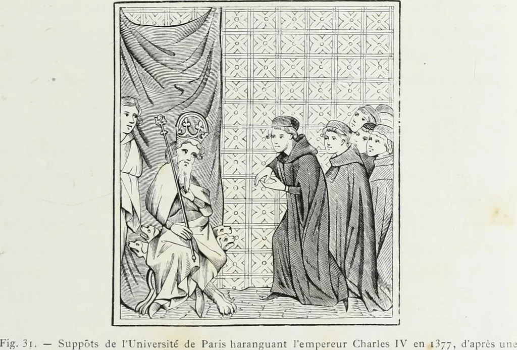 An illustration from Mœurs, usages et costumes au moyen âge : et à l'époque de la renaissance, 1874, leaf 58