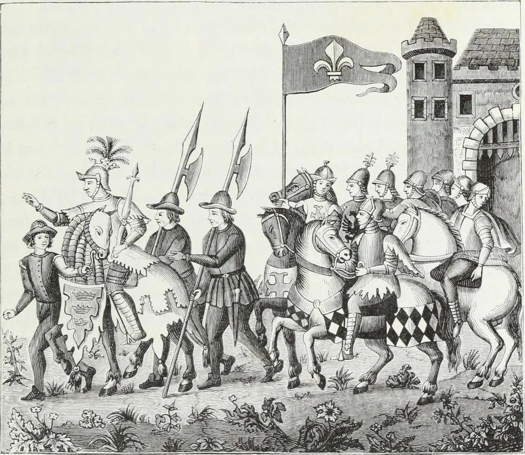 An illustration from Mœurs, usages et costumes au moyen âge : et à l'époque de la renaissance, 1874, leaf 586
