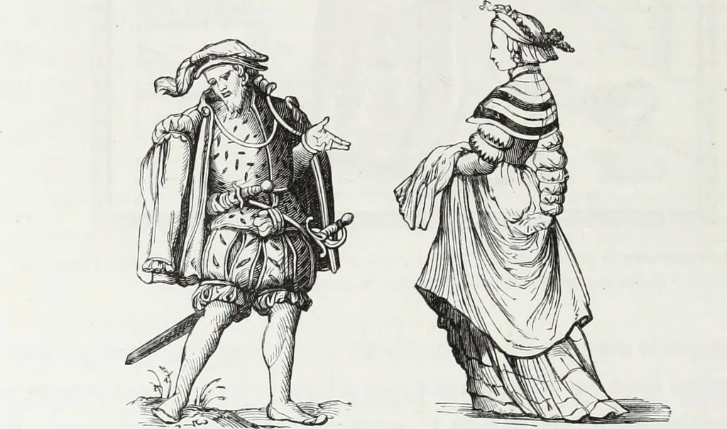 An illustration from Mœurs, usages et costumes au moyen âge : et à l'époque de la renaissance, 1874, leaf 645
