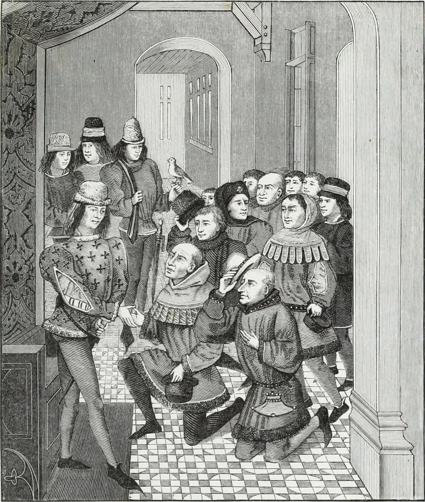 An illustration from Mœurs, usages et costumes au moyen âge : et à l'époque de la renaissance, 1874, leaf 74