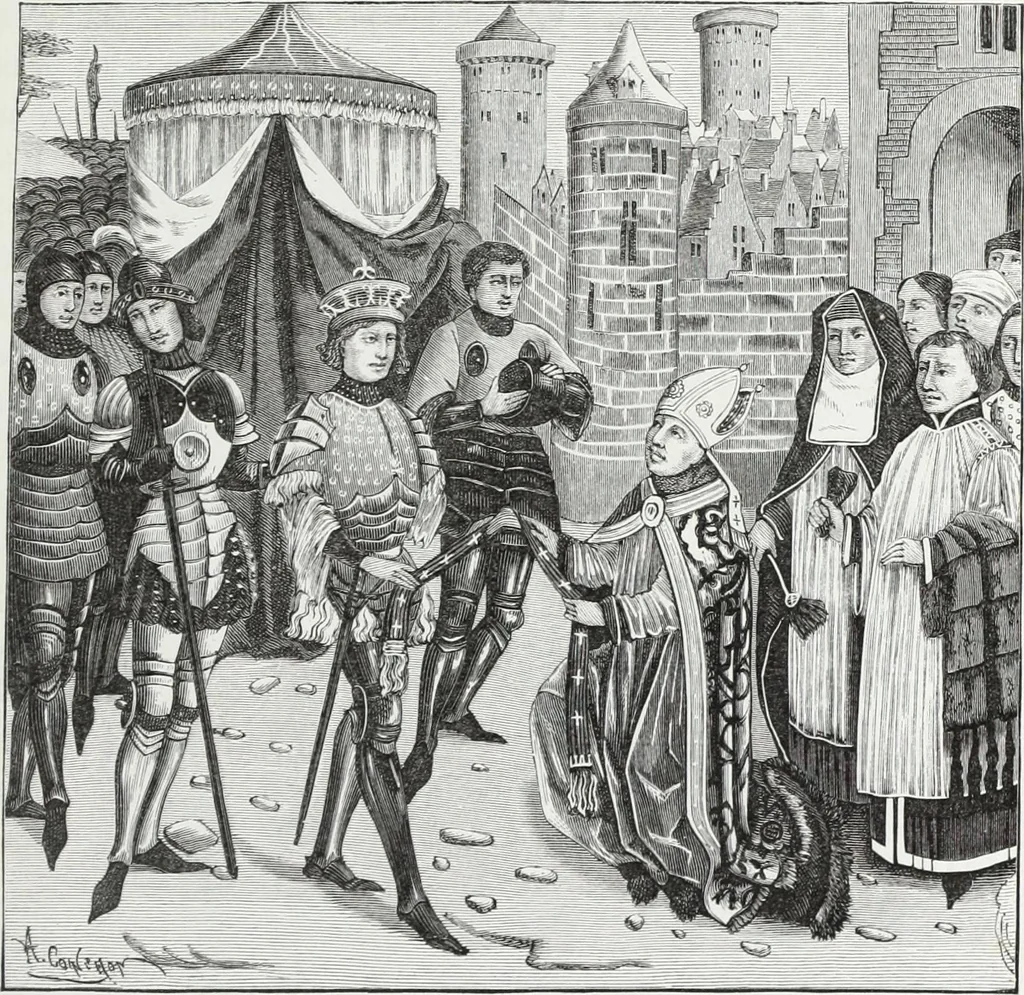 An illustration from Mœurs, usages et costumes au moyen âge : et à l'époque de la renaissance, 1874, leaf 80