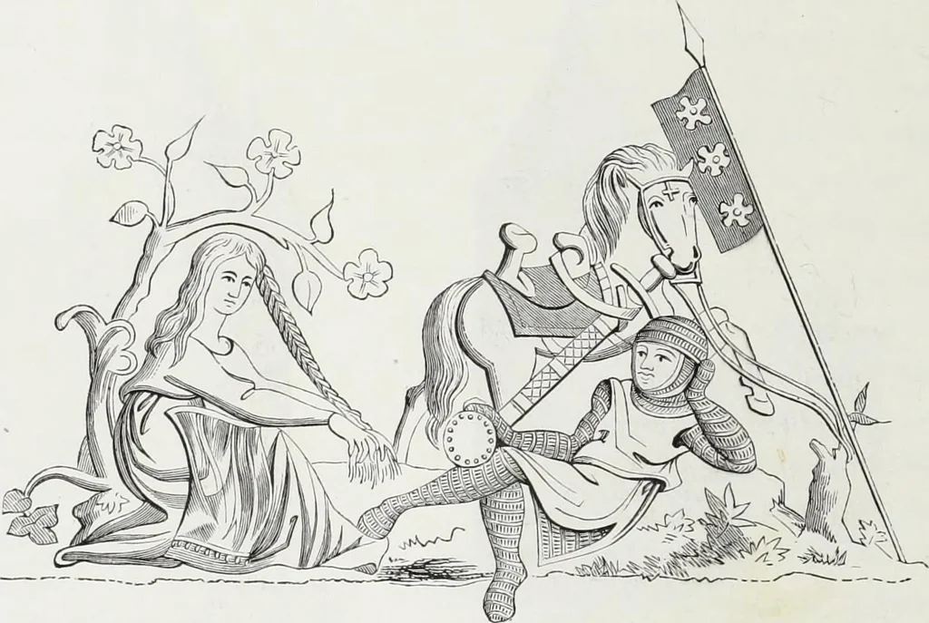 An illustration from Mœurs, usages et costumes au moyen âge : et à l'époque de la renaissance, 1874, leaf 89