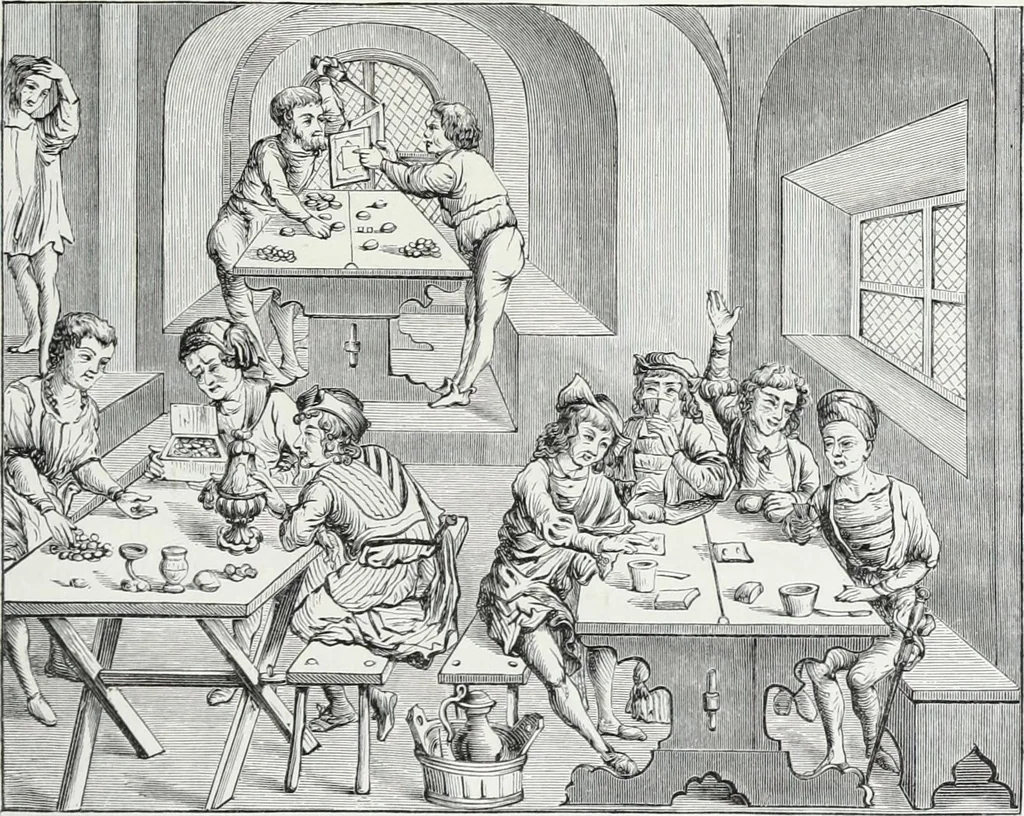An illustration from Mœurs, usages et costumes au moyen âge et à l'époque de la renaissance, 1872, leaf 182
