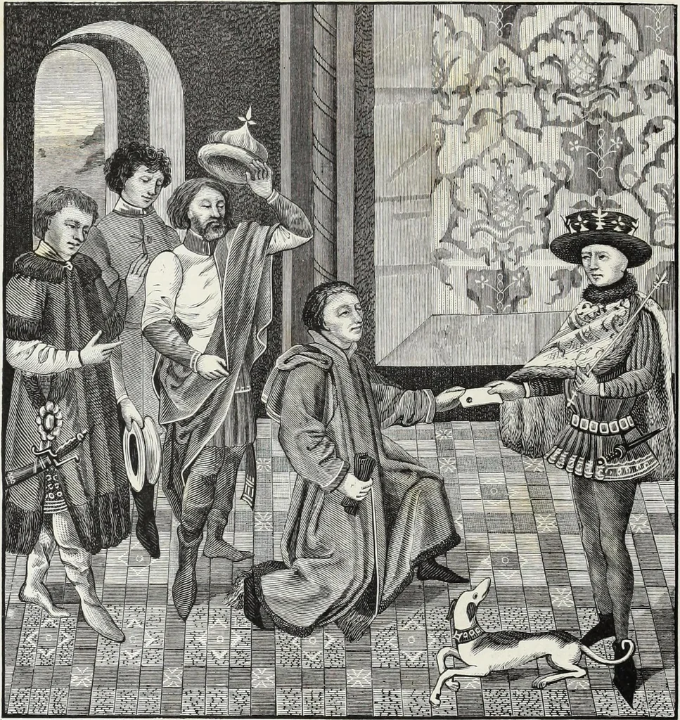 An illustration from Mœurs, usages et costumes au moyen âge et à l'époque de la renaissance, 1872, leaf 23