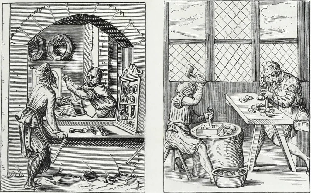 An illustration from Mœurs, usages et costumes au moyen âge et à l'époque de la renaissance, 1872, leaf 336