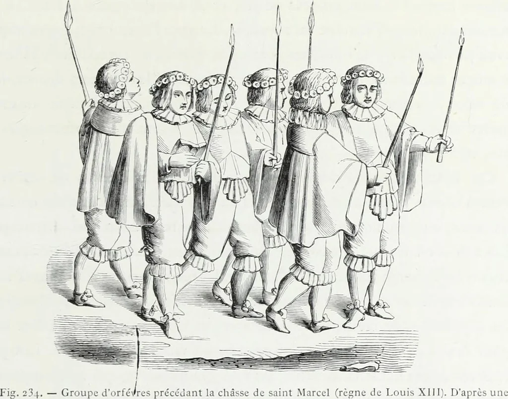 An illustration from Mœurs, usages et costumes au moyen âge et à l'époque de la renaissance, 1872, leaf 340