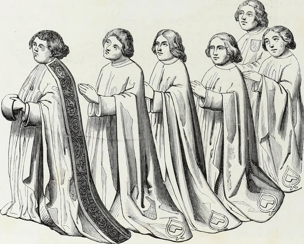 An illustration from Mœurs, usages et costumes au moyen âge et à l'époque de la renaissance, 1872, leaf 355