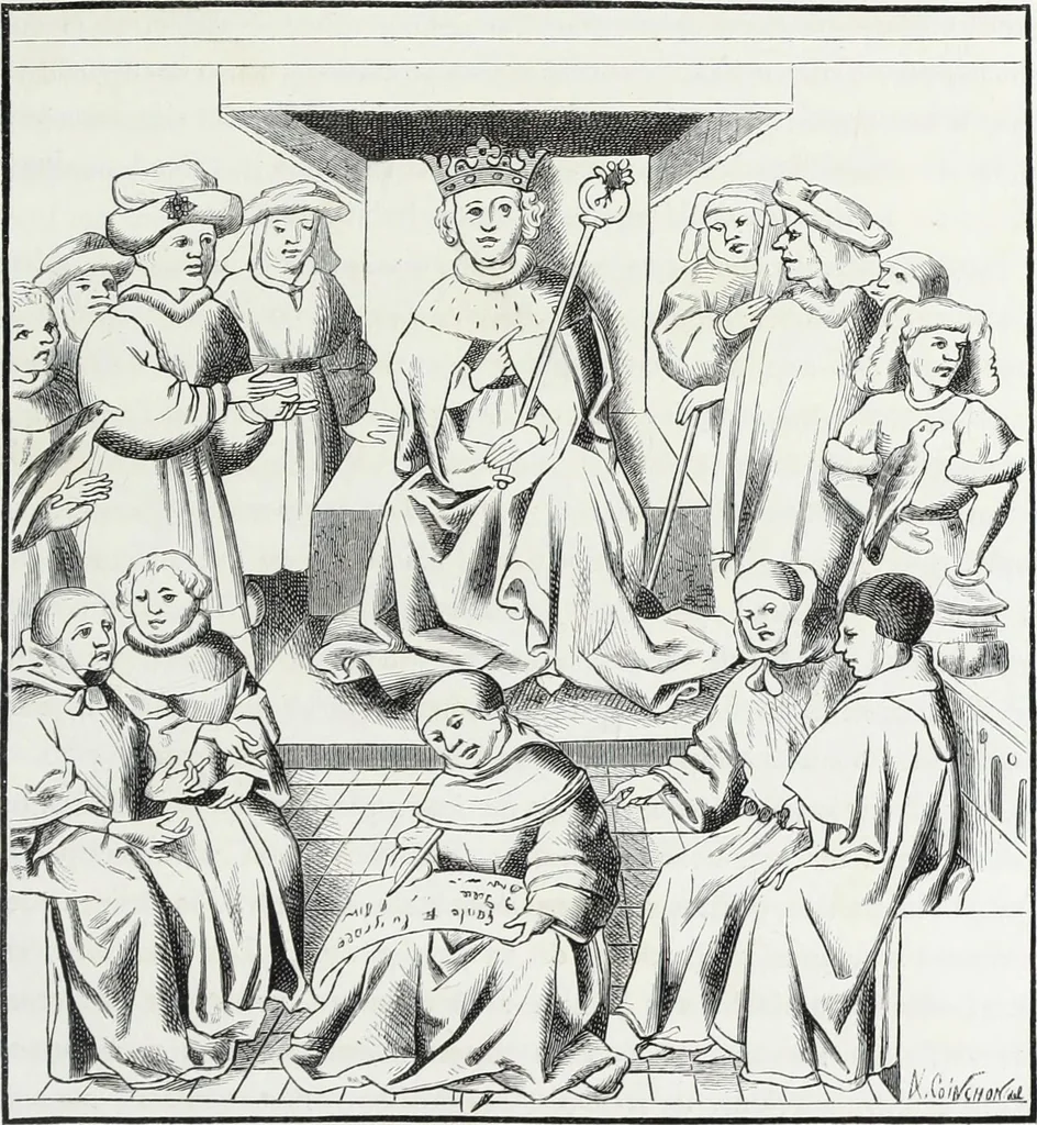 An illustration from Mœurs, usages et costumes au moyen âge et à l'époque de la renaissance, 1872, leaf 430
