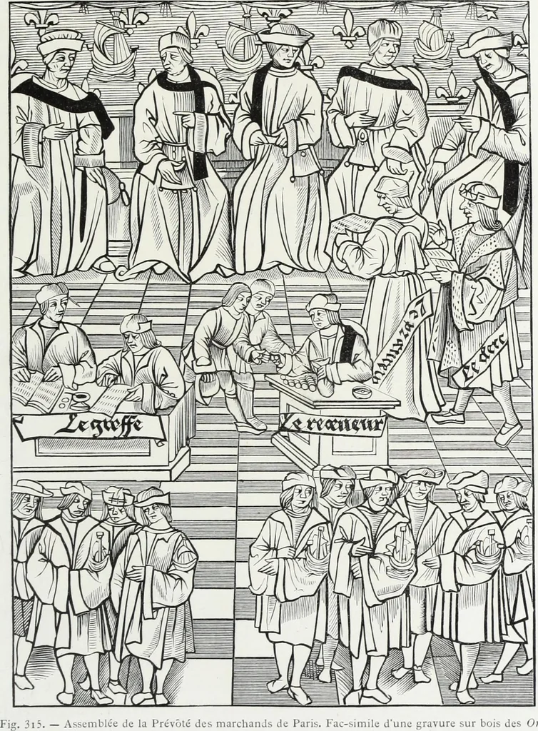 An illustration from Mœurs, usages et costumes au moyen âge et à l'époque de la renaissance, 1872, leaf 442