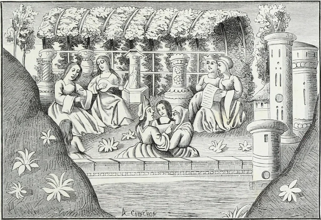 An illustration from Mœurs, usages et costumes au moyen âge et à l'époque de la renaissance, 1872, leaf 446