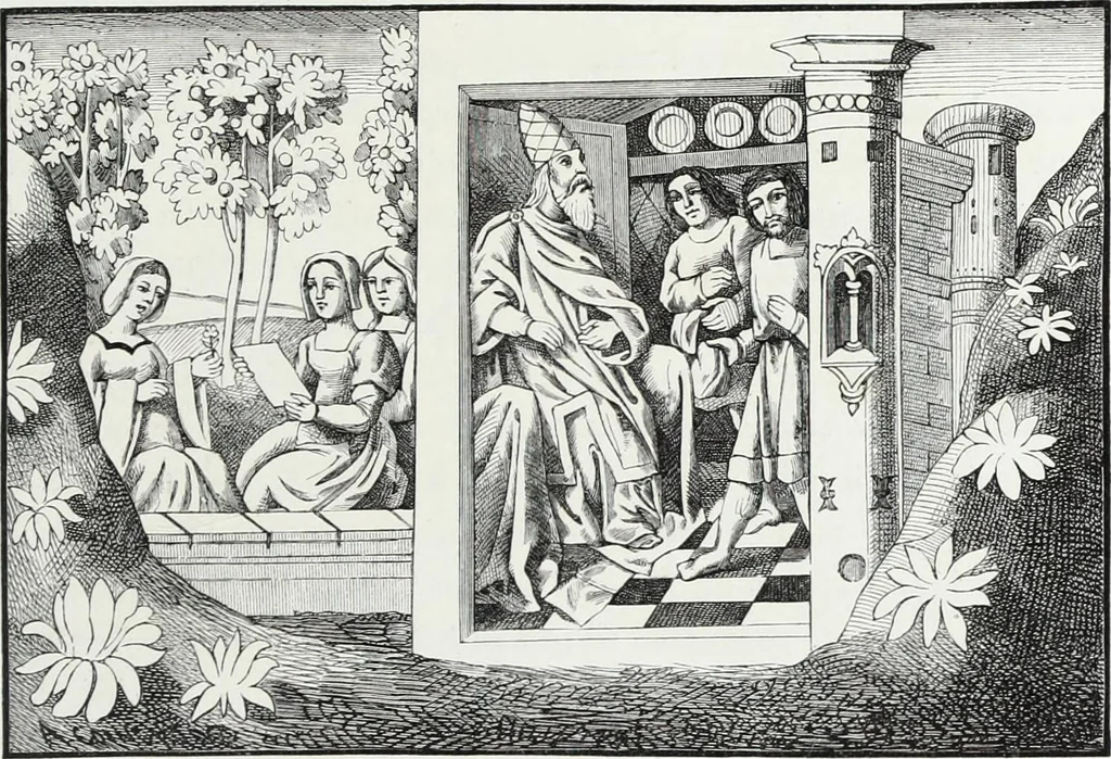 An illustration from Mœurs, usages et costumes au moyen âge et à l'époque de la renaissance, 1872, leaf 448