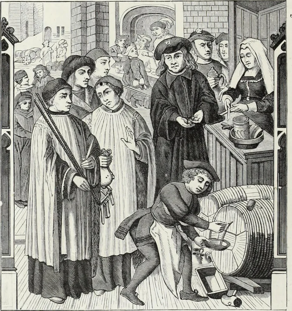An illustration from Mœurs, usages et costumes au moyen âge et à l'époque de la renaissance, 1872, leaf 55