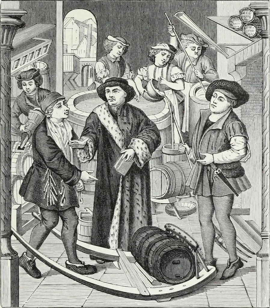 An illustration from Mœurs, usages et costumes au moyen âge et à l'époque de la renaissance, 1872, leaf 56