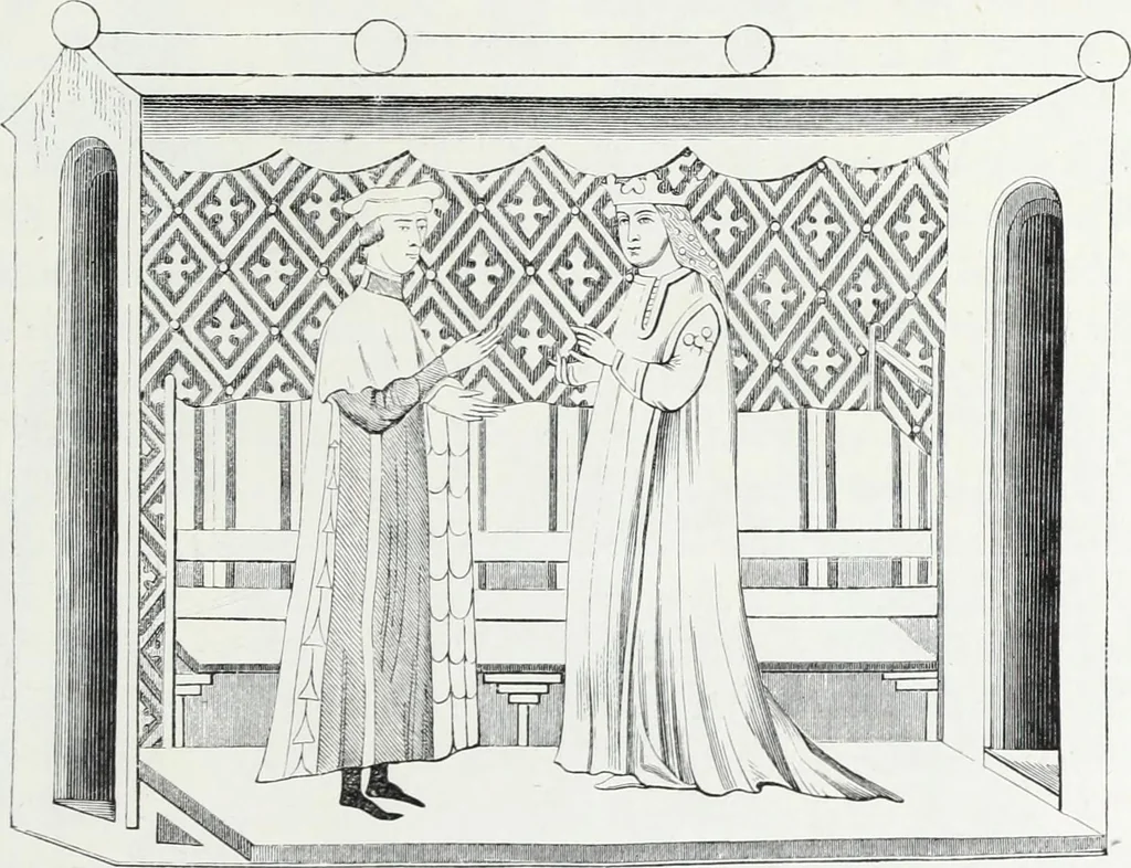 An illustration from Mœurs, usages et costumes au moyen âge et à l'époque de la renaissance, 1872, leaf 610