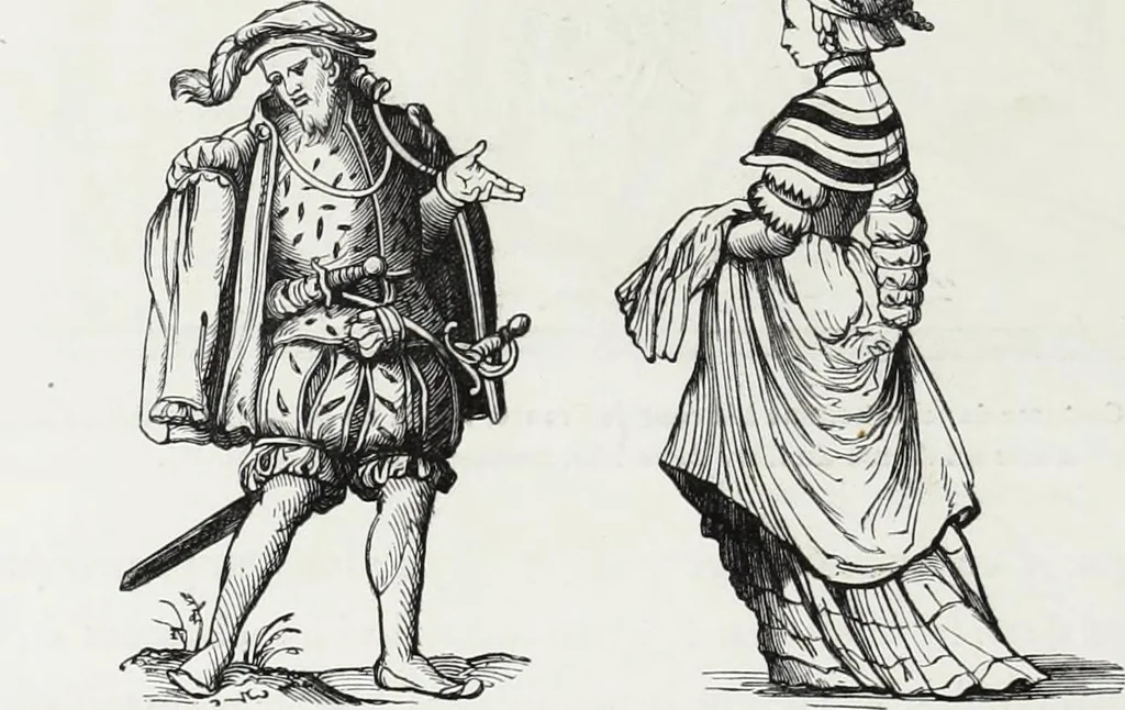 An illustration from Mœurs, usages et costumes au moyen âge et à l'époque de la renaissance, 1872, leaf 645