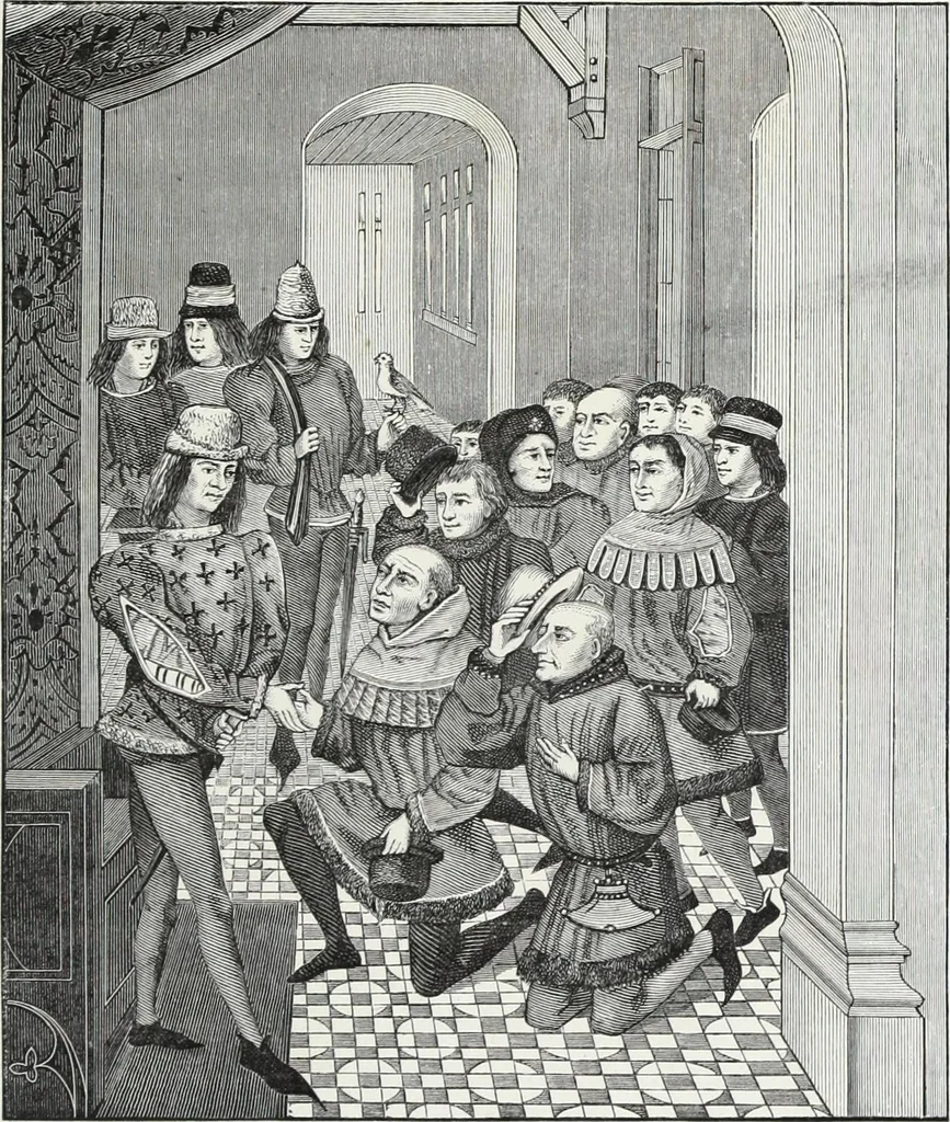 An illustration from Mœurs, usages et costumes au moyen âge et à l'époque de la renaissance, 1872, leaf 74