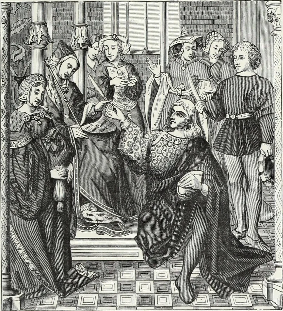 An illustration from Mœurs, usages et costumes au moyen âge et à l'époque de la renaissance, 1872, leaf 82
