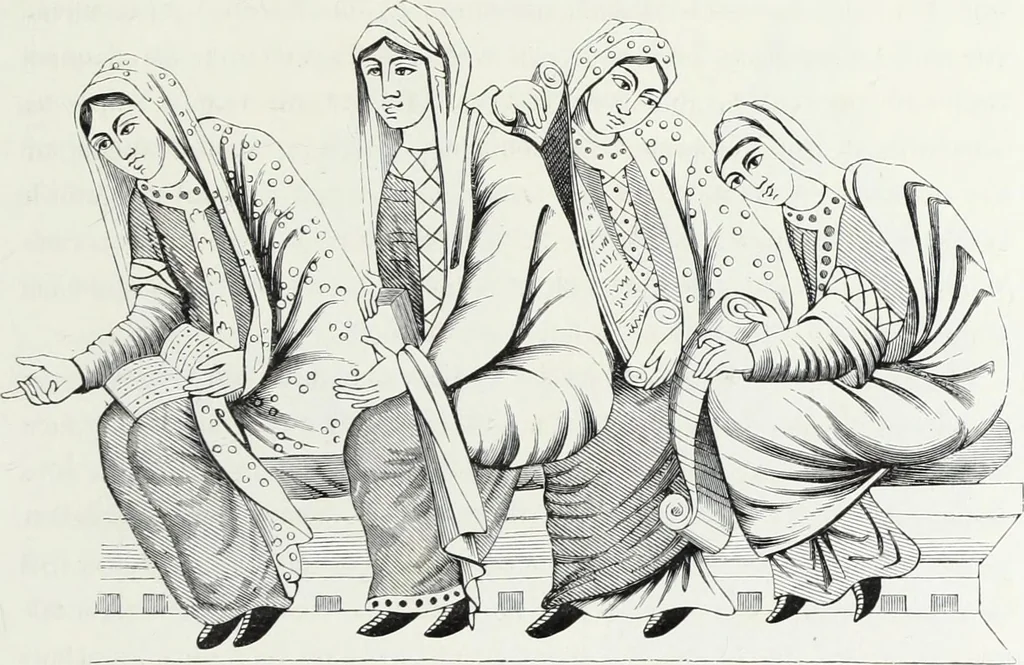An illustration from Mœurs, usages et costumes au moyen âge et à l'époque de la renaissance, 1872, leaf 86