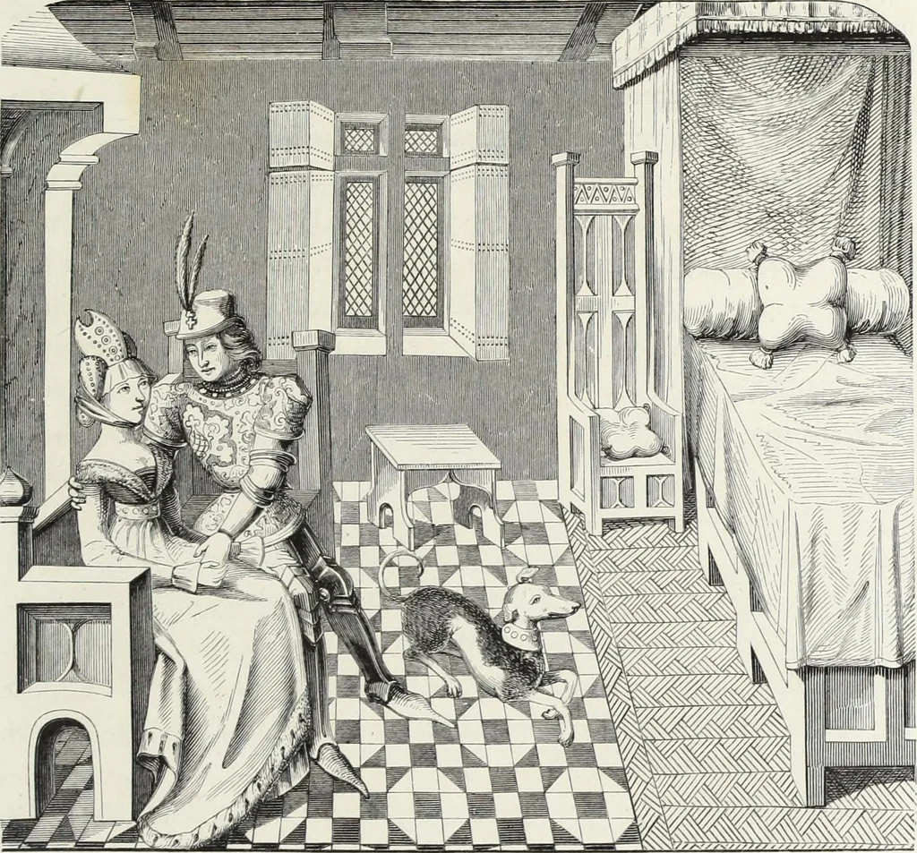 An illustration from Mœurs, usages et costumes au moyen âge et à l'époque de la renaissance, 1872, leaf 96