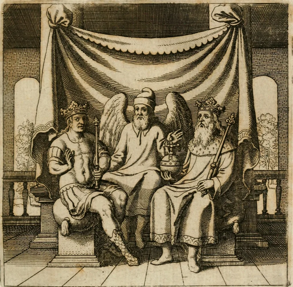 An illustration from Musaeum hermeticum, reformatum et amplificatum : omnes sopho-spagyricae artis discipulos fidelissimè erudiens, quo pacto summa illa veraque lapidis philosophici medicina, qua res omnes qualemcunque defectum patientes, instaurantur, inveniri & haberi queat : continens tractatus chimicos XXI. praestantissimos .., 1678, leaf 388