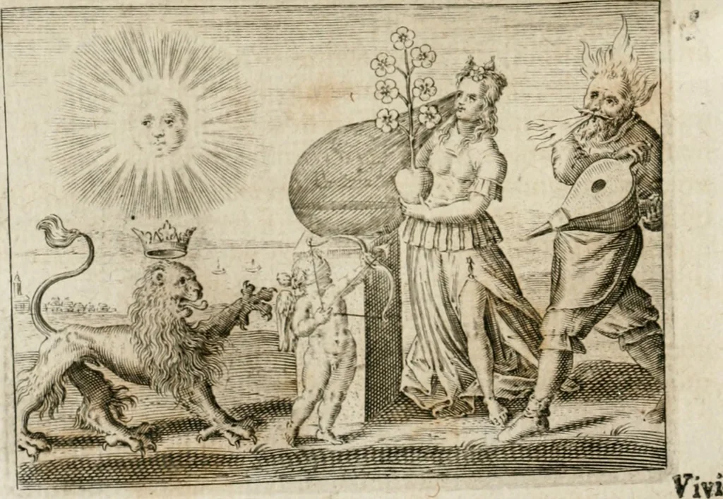 An illustration from Musaeum hermeticum, reformatum et amplificatum : omnes sopho-spagyricae artis discipulos fidelissimè erudiens, quo pacto summa illa veraque lapidis philosophici medicina, qua res omnes qualemcunque defectum patientes, instaurantur, inveniri & haberi queat : continens tractatus chimicos XXI. praestantissimos .., 1678, leaf 419