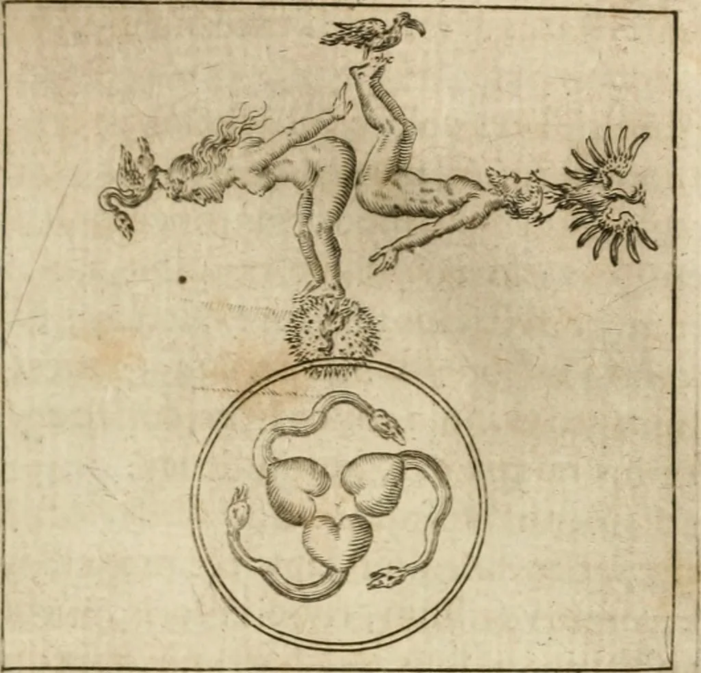 An illustration from Musaeum hermeticum, reformatum et amplificatum : omnes sopho-spagyricae artis discipulos fidelissimè erudiens, quo pacto summa illa veraque lapidis philosophici medicina, qua res omnes qualemcunque defectum patientes, instaurantur, inveniri & haberi queat : continens tractatus chimicos XXI. praestantissimos .., 1678, leaf 432