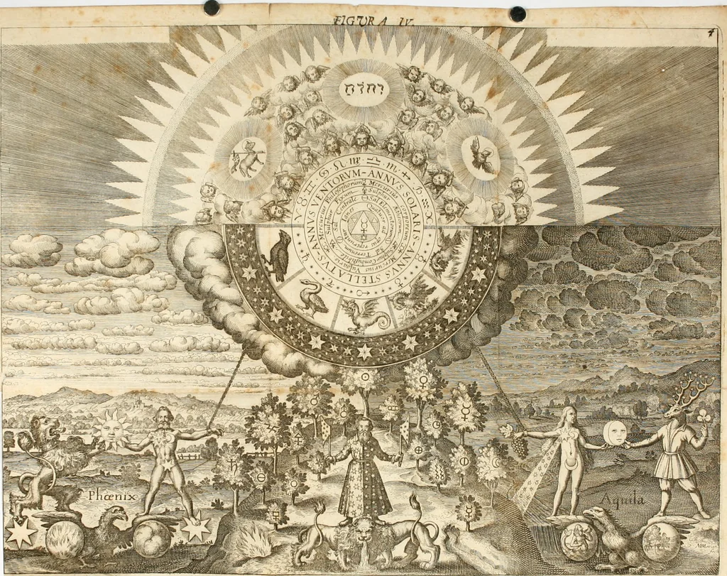 An illustration from Musaeum hermeticum, reformatum et amplificatum : omnes sopho-spagyricae artis discipulos fidelissimè erudiens, quo pacto summa illa veraque lapidis philosophici medicina, qua res omnes qualemcunque defectum patientes, instaurantur, inveniri & haberi queat : continens tractatus chimicos XXI. praestantissimos .., 1678, leaf 897