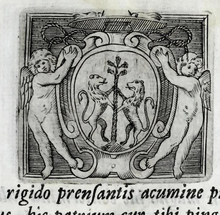 An illustration from Musarum plausus Perusii in augusto D. Petri Monast.o Congregationis Casinensis ad anni MDCXLIII generalia patrum comitia excitatus, 1643, leaf 111