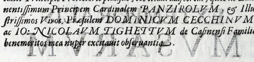 An illustration from Musarum plausus Perusii in augusto D. Petri Monast.o Congregationis Casinensis ad anni MDCXLIII generalia patrum comitia excitatus, 1643, leaf 146